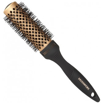 Brushworx Gold Ceramic Hot Tube Hair Brush - Medium 50mm