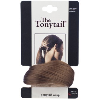 Mia Tonytail Ponytail Hair Wrap - Light Brown