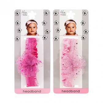 Mia Baby Flower Sparkle Tulle Headband 1pc