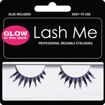 Lash Me Glow-In-The-Dark Thick Blue Eyelashes