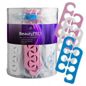 BeautyPRO Toe Separators Assorted Colours 30pc