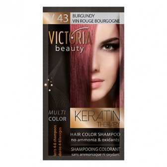 Victoria beauty V43 Burgandy Shampoo 6pc x 40ml