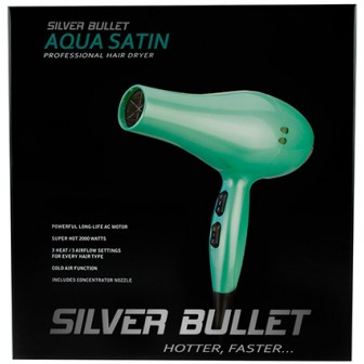 Silver Bullet Satin Hair Dryer - Aqua